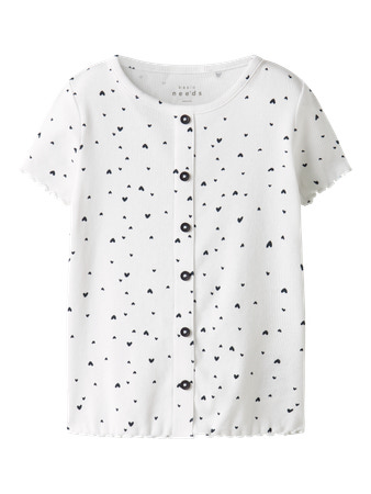 Se NAME IT T-shirt Vemia Bright White Hearts hos SmartKidz