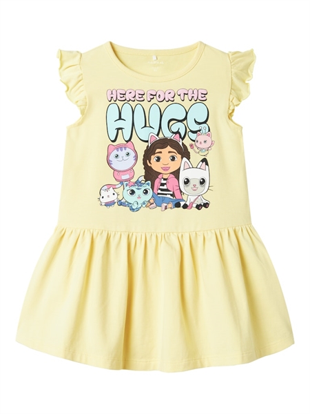 NAME IT Gabby Cat Kjole Mette Chardonnay