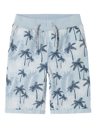 NAME IT Sweat Shorts Vermo Celestial Blue Palms