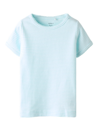 Se NAME IT Rib T-shirt Fikatie Blue Light hos SmartKidz