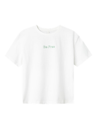 Se NAME IT T-Shirt Falaura Bright White Bright Green hos SmartKidz