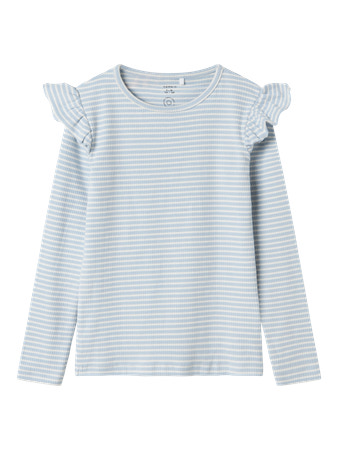 NAME IT Langærmet Bluse Tesilla Subdued Blue Jet Stream