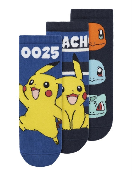 NAME IT 3-Pak Pokemon Strømper Mik Navy Blazer