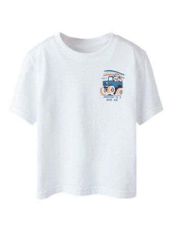 Se NAME IT T-shirt Velix Bright White Car hos SmartKidz