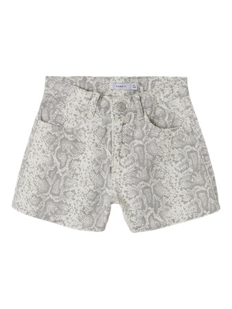 NAME IT High Waist Twill Shorts Rose Tofu Snake