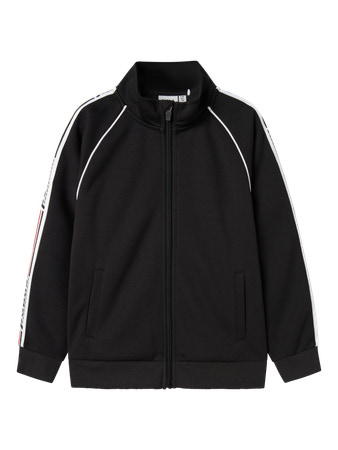 Se NAME IT Sweat Cardigan Hakka Black hos SmartKidz
