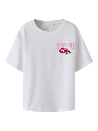 Se NAME IT T-shirt Fannie Bright White Seafood hos SmartKidz
