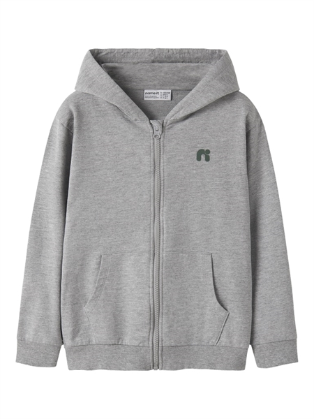 Se NAME IT Sweat Cardigan Valon Grey Melange hos SmartKidz