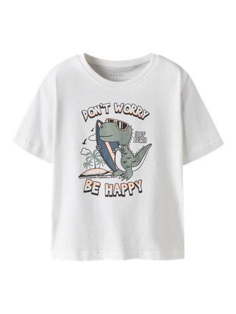 Se NAME IT T-shirt Vagno Bright White Be Happy hos SmartKidz