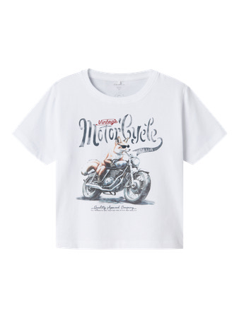 Se NAME IT T-shirt Husina Bright White hos SmartKidz