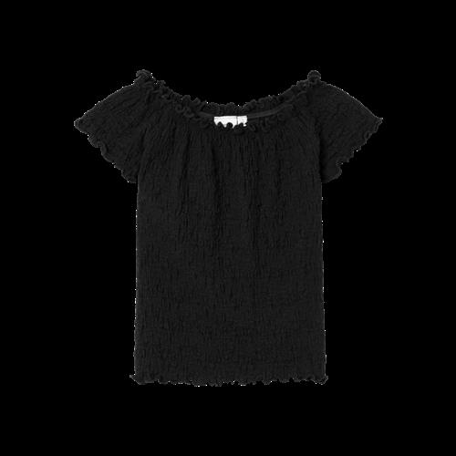 Se NAME IT Kortærmet Bluse Halisse Black hos SmartKidz