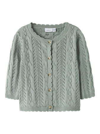 Se NAME IT Strik Cardigan Jollie Slate Gray hos SmartKidz