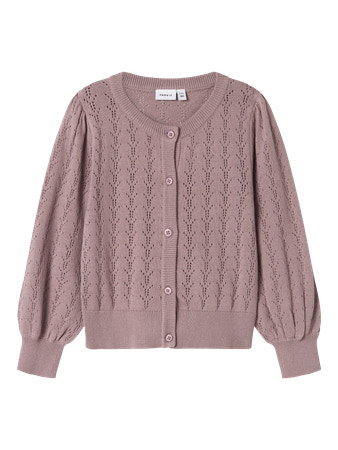 Se NAME IT Strik Cardigan Hannah Purple Dove hos SmartKidz