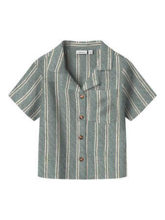 NAME IT Kortærmet Skjorte Halom Slate Gray