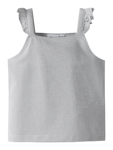 NAME IT Slim Kort Strop Top Jijia Lucent White