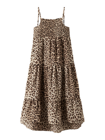 NAME IT Strop Kjole Vinaya Black Leopard