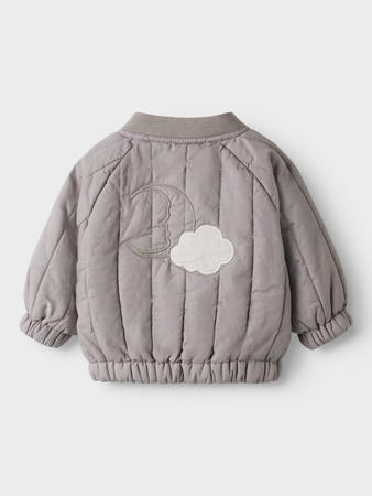 Se LIL ATELIER Bomber Jakke Lio Mourning Dove hos SmartKidz