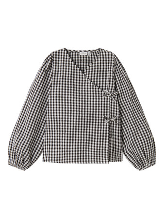 Se NAME IT Ternet Bluse Kamille Black Bright White hos SmartKidz