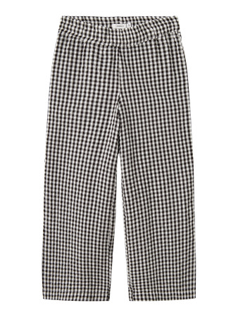 Se NAME IT Wide Pants Kamille Black Bright White hos SmartKidz