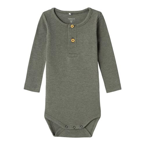 NAME IT Basis Rib Body Kab Dusty Olive Melange