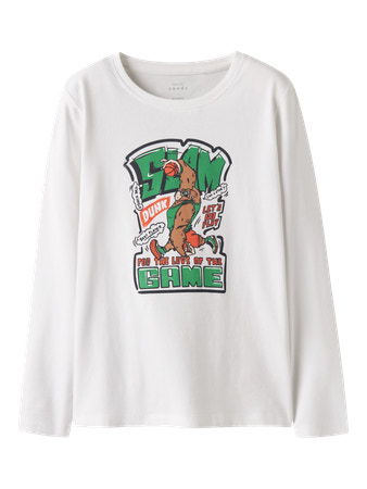 Se NAME IT Bluse Vux Bright White Slam Game hos SmartKidz