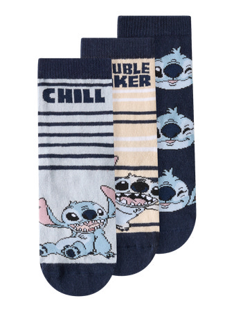 Se NAME IT 3-Pak Strømper Jermaine Stitch Dusty Blue hos SmartKidz
