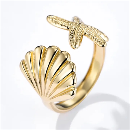 ELINE L'ATELIER Vandfast Justerbar Musling Ring