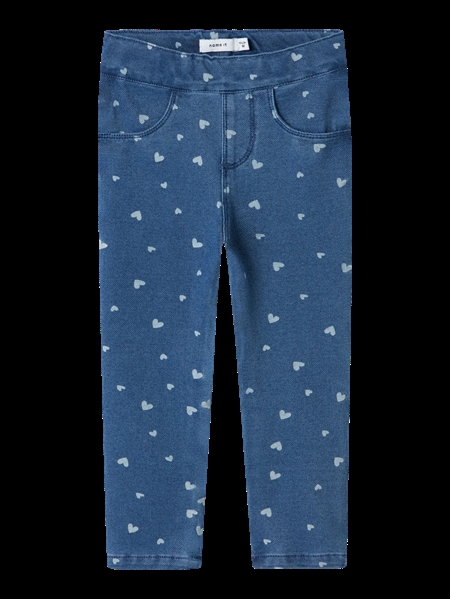Se NAME IT Denim Leggings Salli Heart Medium Blue Denim hos SmartKidz