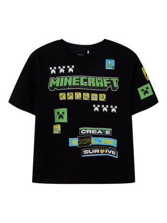 Se NAME IT Minecraft Jeffy T-shirt Black hos SmartKidz