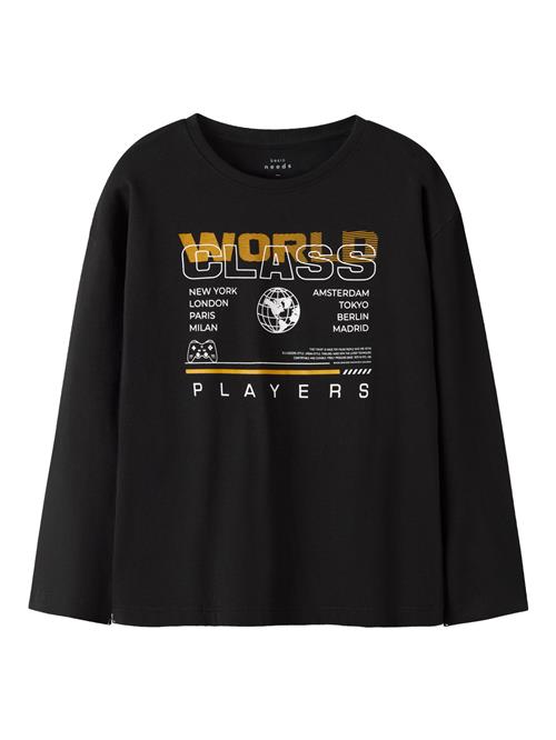 Se NAME IT Langærmet Bluse Victor Black World Class hos SmartKidz