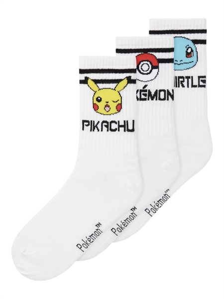 Se NAME IT 3-Pak Strømper Milton Pokemon Bright White hos SmartKidz
