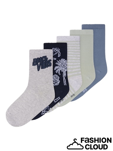 Se NAME IT 5-pak Strømper Vaks Light Grey hos SmartKidz