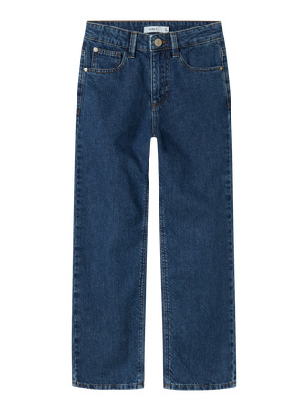 NAME IT High Waist Straight Jeans Rose Dark Blue Denim