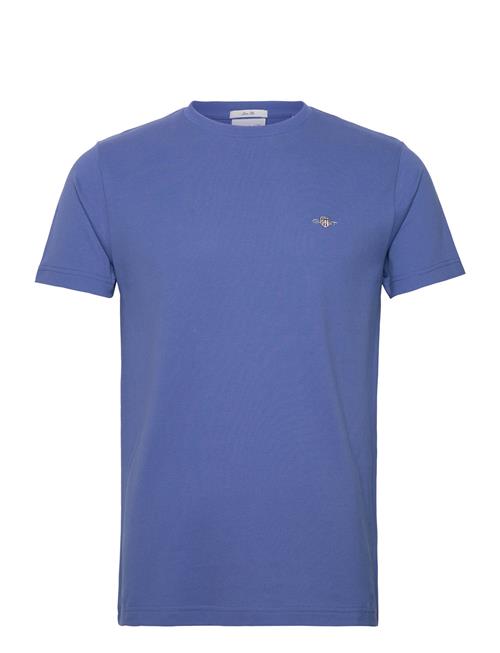 Slim Pique Ss T-Shirt GANT Blue