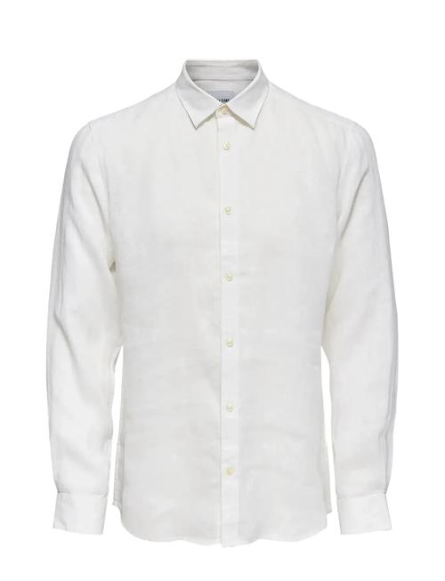 Onskarlo Ls Linen Shirt ONLY & SONS White