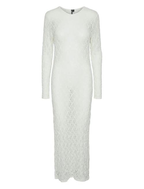 Pcnaya Ls O-Neck Lace Maxi Dress D2D Jit Pieces White