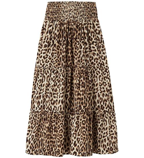 Name it Nederdel - NkfVinaya - Sort/LEOPARD AOP