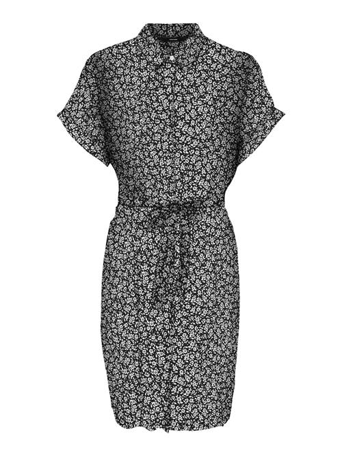 Se VERO MODA Blusekjole 'EASY'  sort / hvid ved About You
