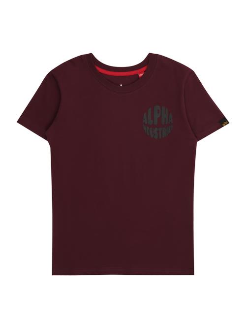 ALPHA INDUSTRIES Shirts  gran / kirsebærsrød