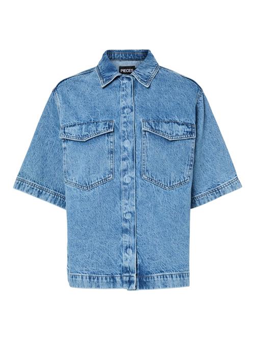 PIECES Bluse 'PCJuliet'  blue denim