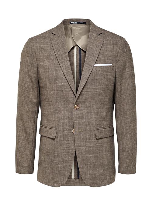 Slhslim-Oasis Linen Blz Noos Selected Beige