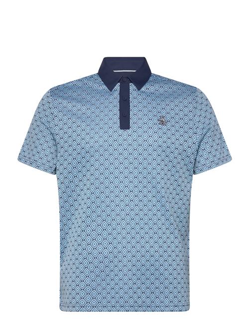Bohemian Jaquard Blocked Polo Original Penguin Golf Blue
