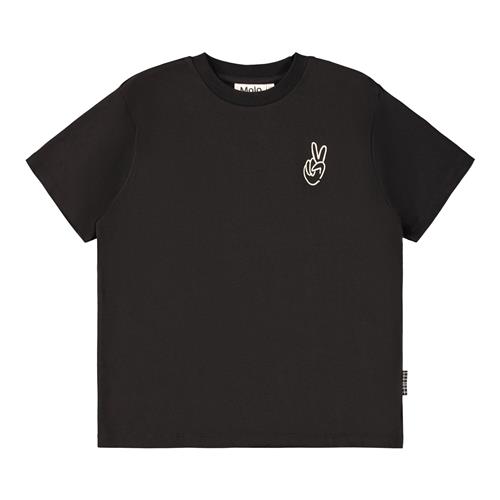 Molo Rodney T-shirt Peaceful Hand  Peaceful Hand 128 cm  Sort  128 cm  Unisex