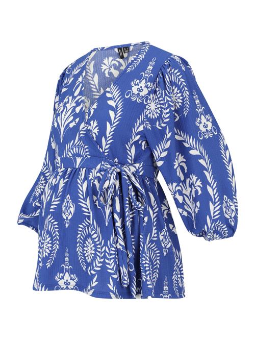 Vero Moda Maternity Bluse 'VMMMERVE'  royalblå / hvid