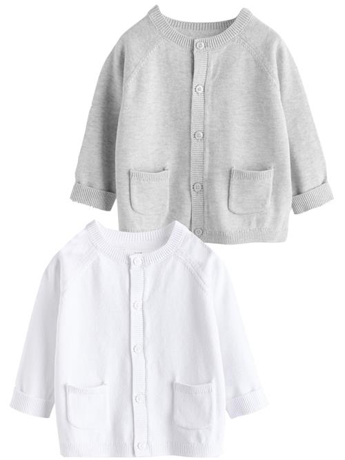 Se Next Cardigan  grå / hvid ved About You