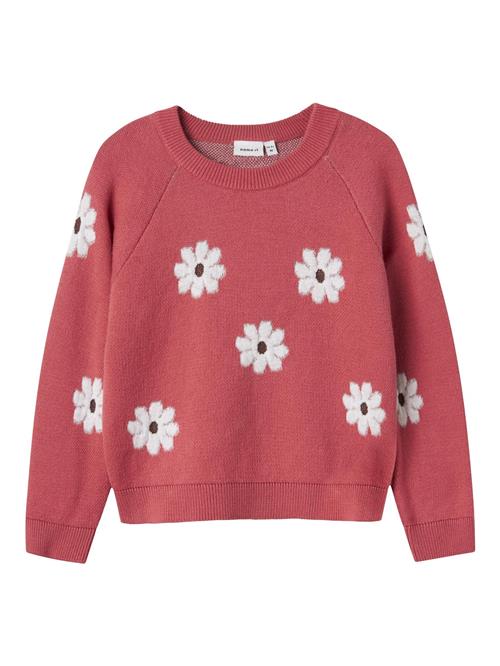 NAME IT Pullover 'NMFLEIA'  rød / hvid