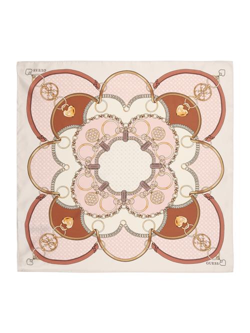 GUESS Tørklæde 'FOULARD 60X60'  beige / brun / lilla / lyserød