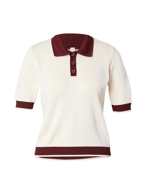 ONLY Pullover 'ONLALICE'  creme / vinrød