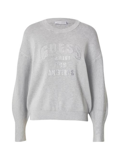 GUESS Pullover 'LEIGHTON'  grå-meleret / hvid
