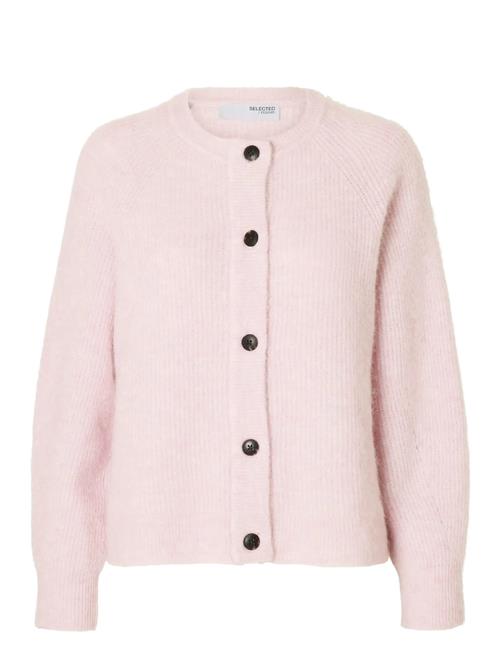 Slflulu Ls Knit Short Cardigan Noos Selected Pink